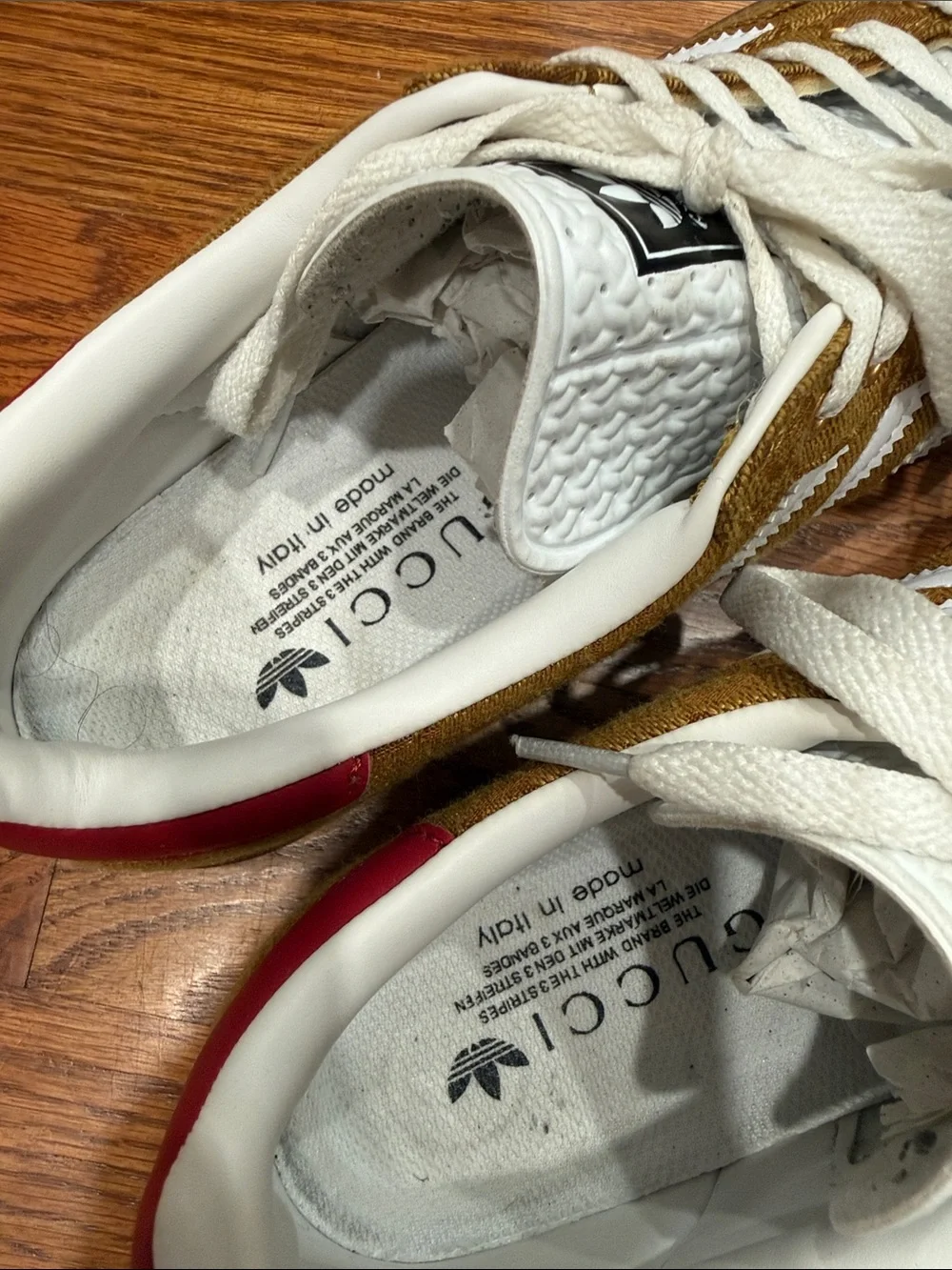 GG x Adidas Brown Monogram Samba Sneakers - Men's